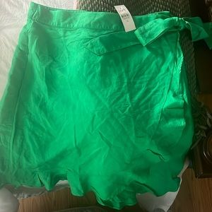 green wrap skirt